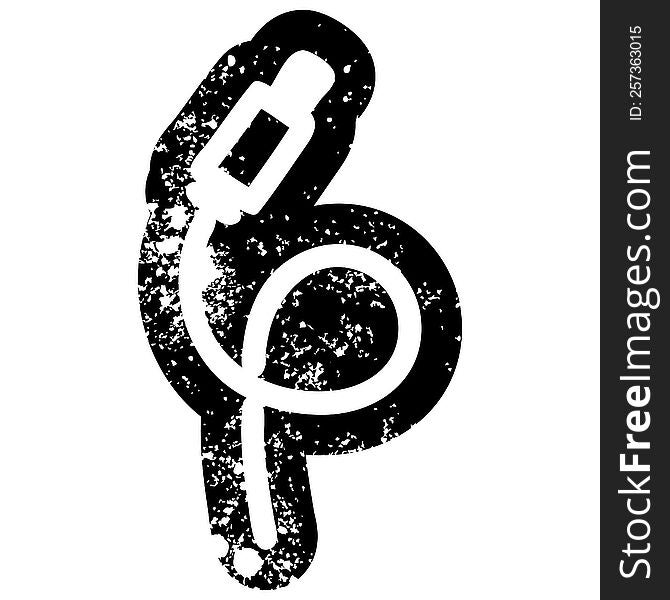 electrical plug distressed icon symbol