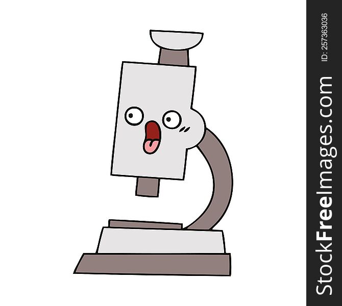 Cute Cartoon Microscope