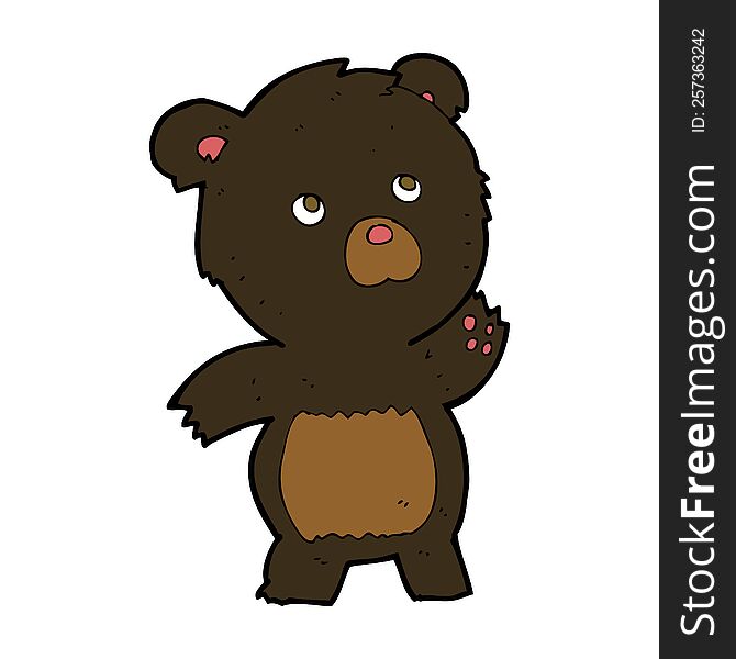 cartoon curious black bear