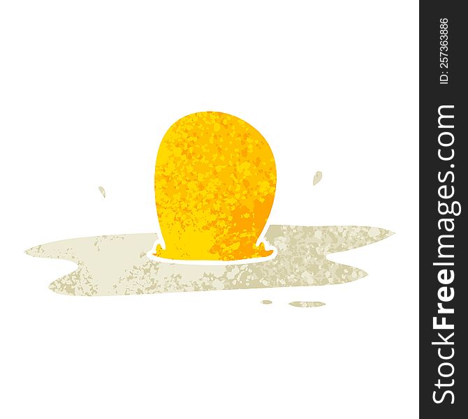 Quirky Retro Illustration Style Cartoon Fried Egg