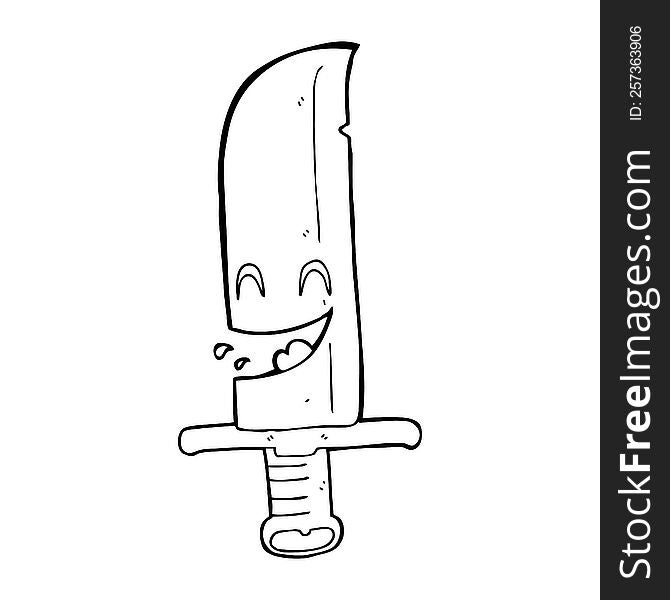 cartoon laughing knife