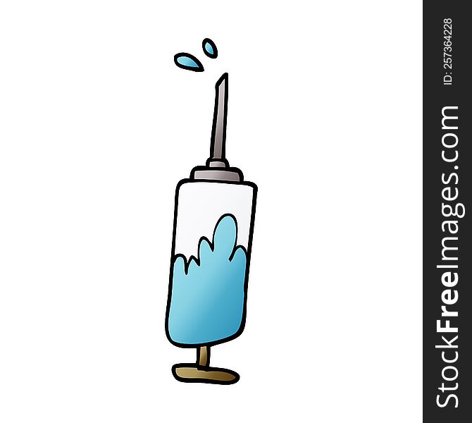 cartoon doodle fluid injection