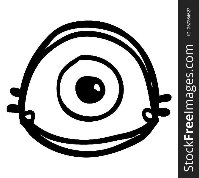 Line Drawing Cartoon Brown Eye