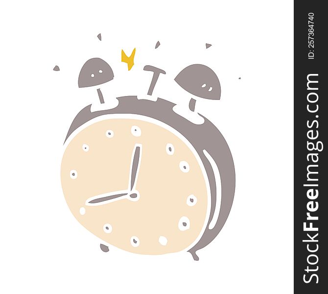 cartoon doodle alarm clock