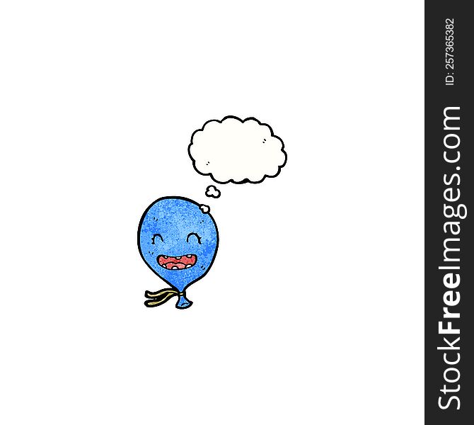 Cartoon Blue Balloon With Face