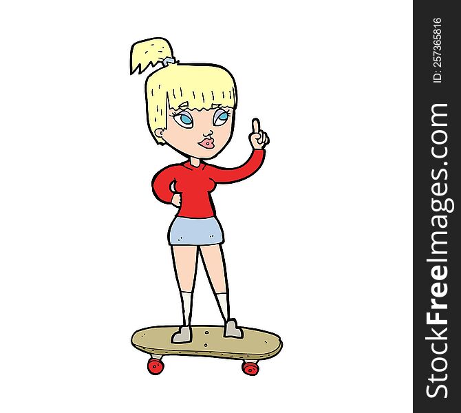 cartoon skater girl