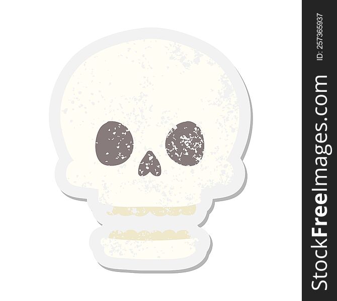 spooky halloween skull grunge sticker