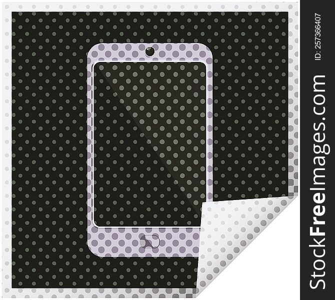 cell phone graphic square sticker