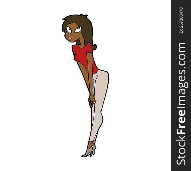 cartoon attractive girl