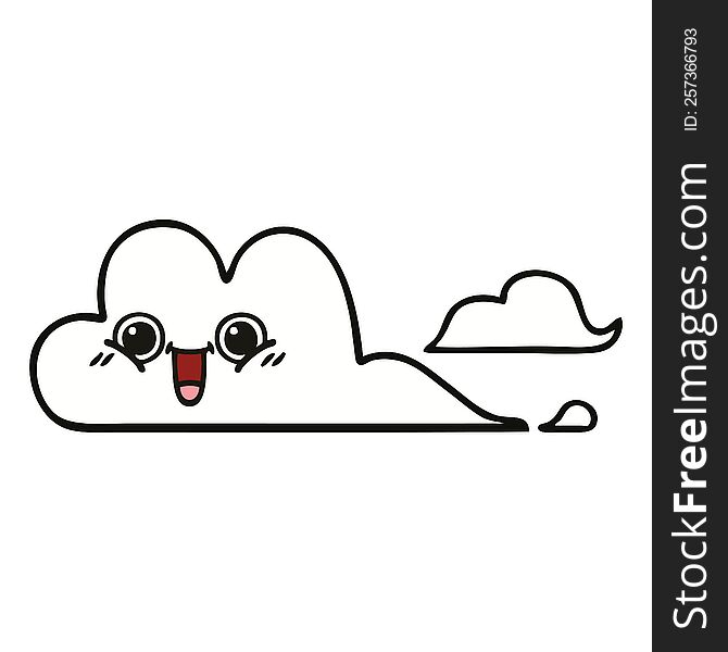 cute cartoon of a clouds. cute cartoon of a clouds