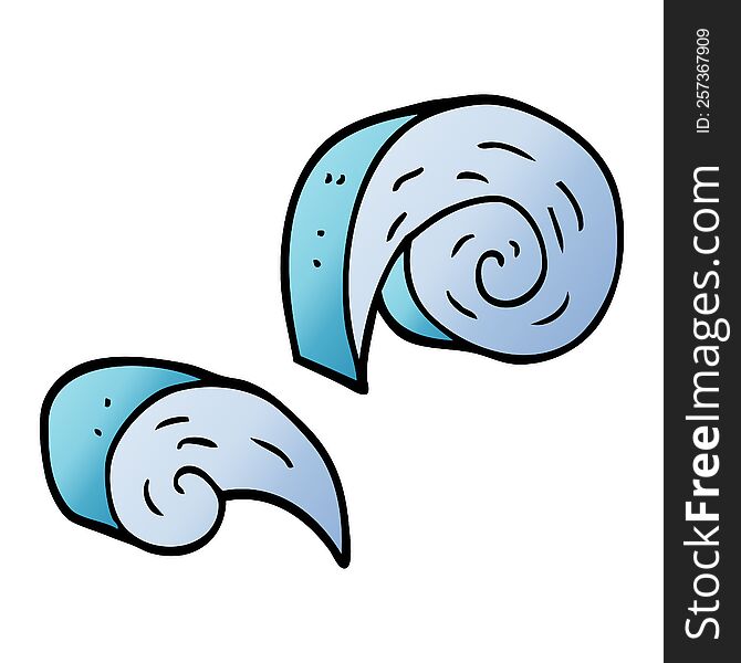 cartoon doodle decorative spiral element