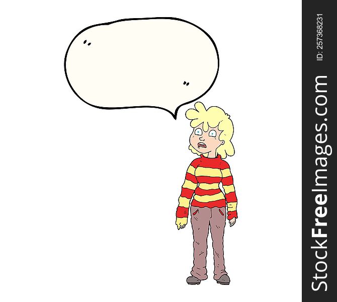 Speech Bubble Cartoon Teenager