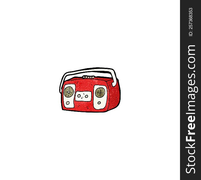 radio cassette player cartoon