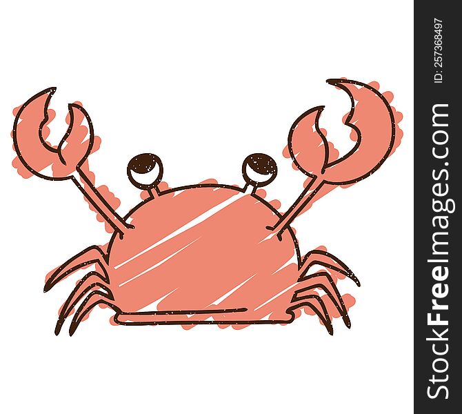 Crab Chalk Drawing