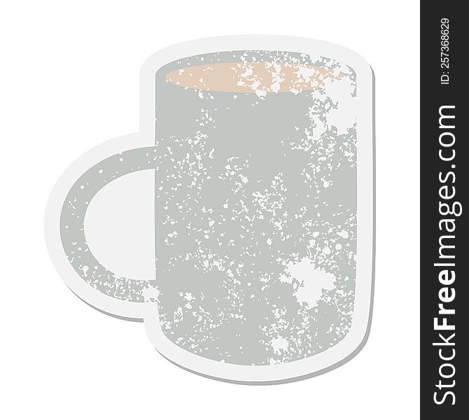 Coffee Mug Grunge Sticker