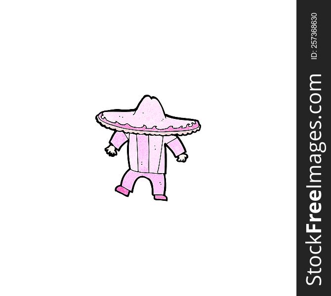 cartoon man in pink mexican outfit