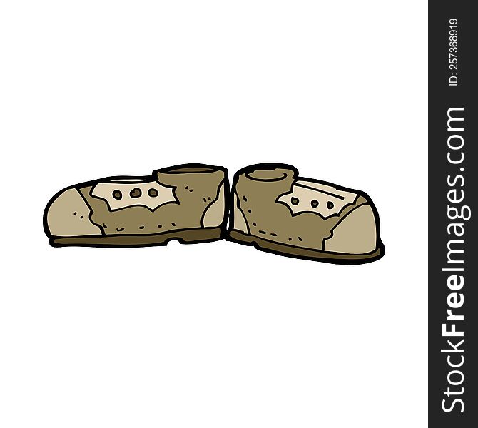 cartoon old shoes