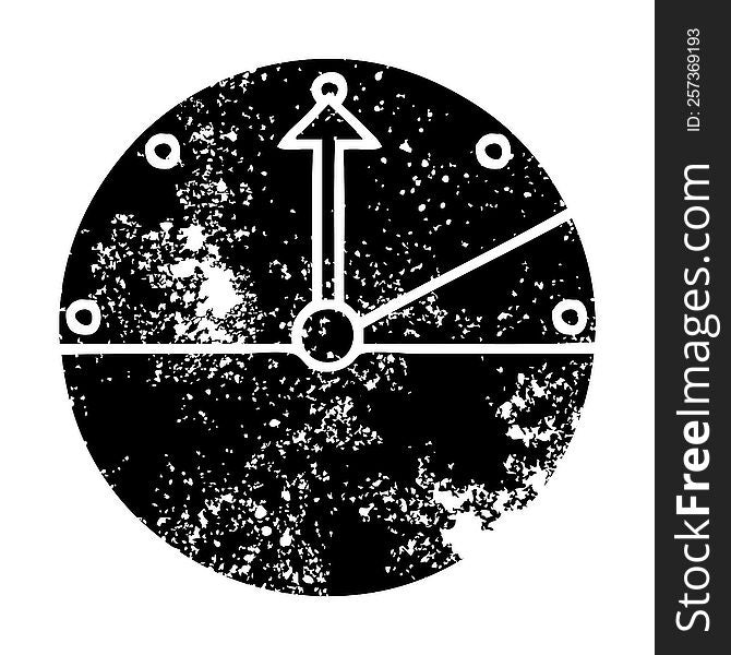 distressed symbol speedometer