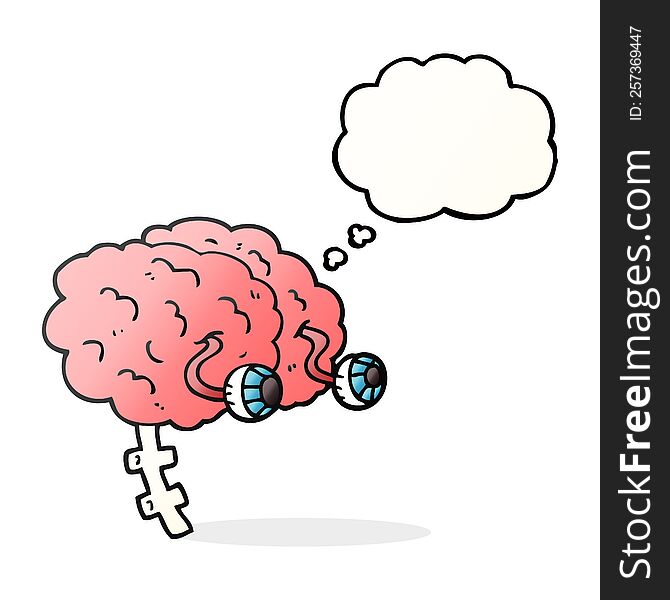 Thought Bubble Cartoon Brain