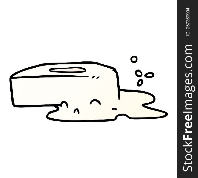 Gradient Cartoon Doodle Of A Bubbled Soap