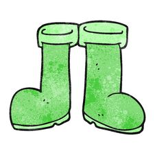 Textured Cartoon Wellington Boots Stock Photo Textured Cartoon Wellington Boots Stock Photo