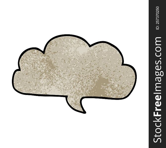 Cartoon Doodle Cloud Speech Bubble