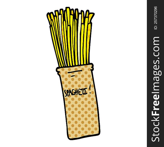 cartoon doodle  jar of spaghetti