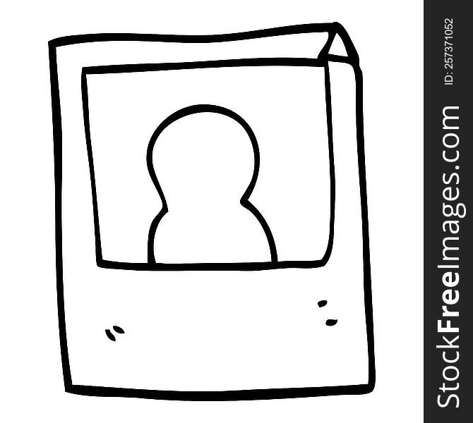 Line Drawing Cartoon Instant Photograph