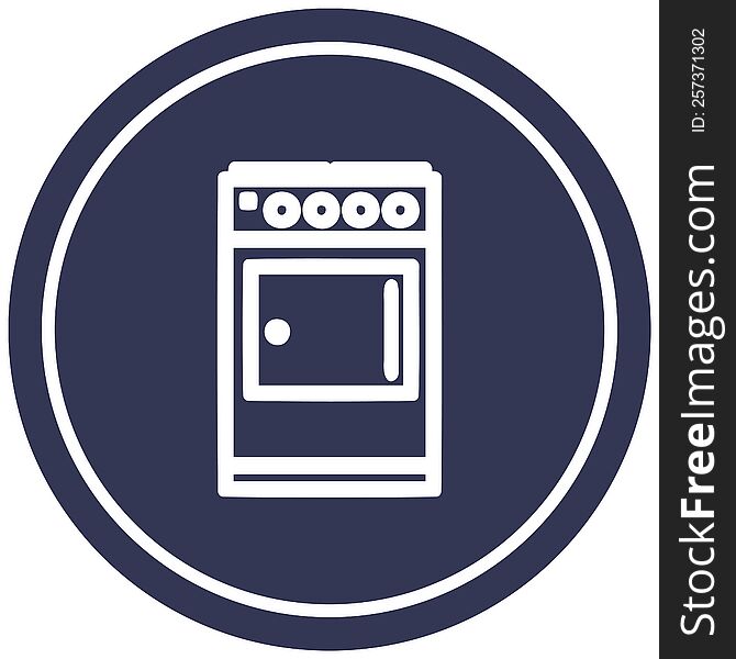 Kitchen Cooker Circular Icon