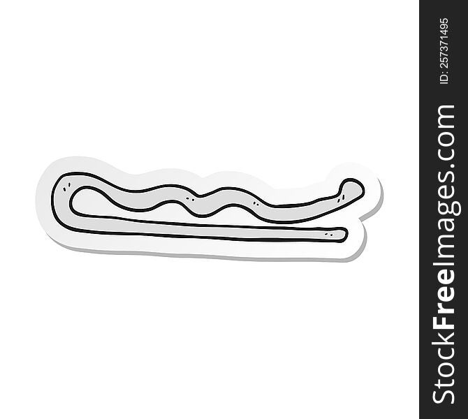 sticker of a cartoon hair clip