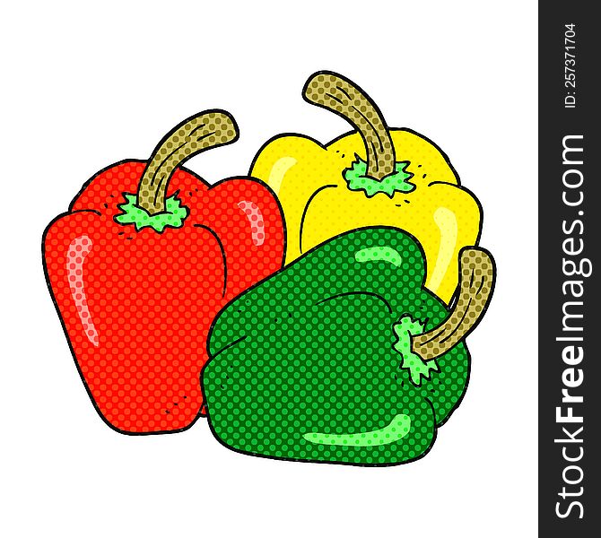 Comic Book Style Cartoon Peppers