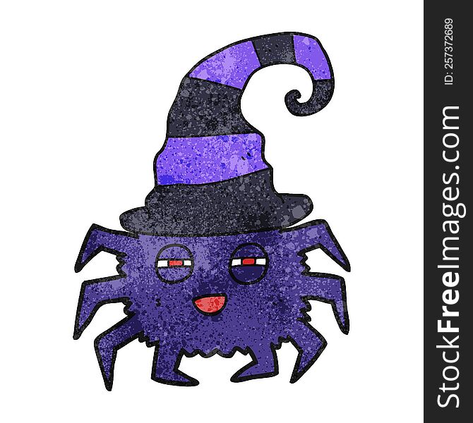 Textured Cartoon Halloween Spider