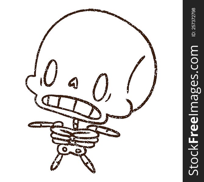 Skeleton Charcoal Drawing