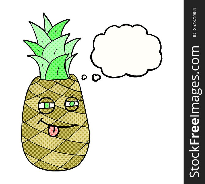 Thought Bubble Cartoon Pineapple