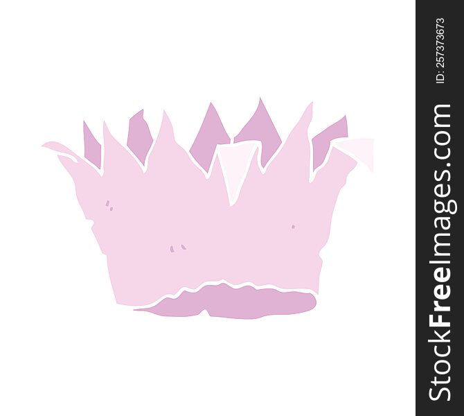 flat color style cartoon paper crown