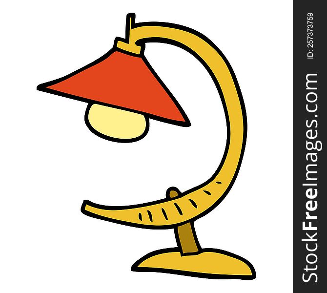 cartoon doodle funky lamp