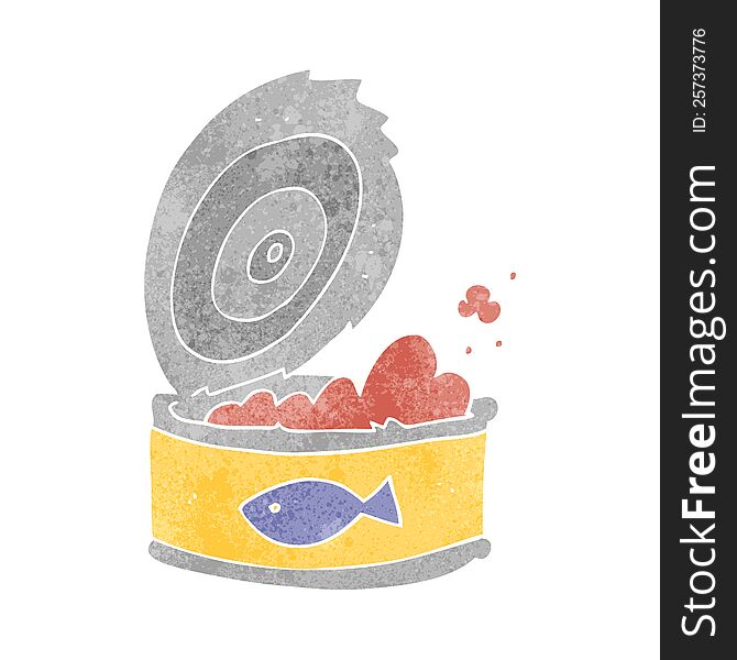 Retro Cartoon Can Of Tuna