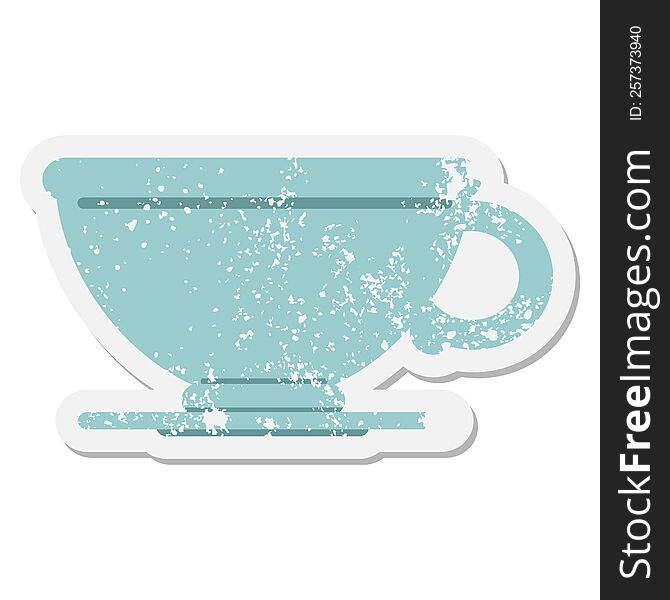 coffee cup grunge sticker