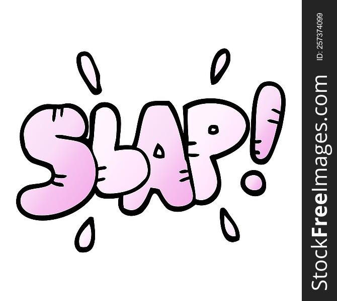 vector gradient illustration cartoon slap symbol