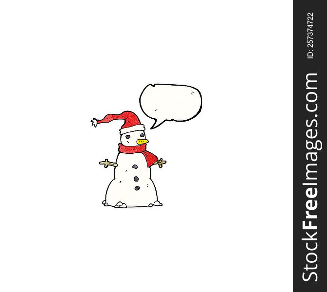 cartoon snowman