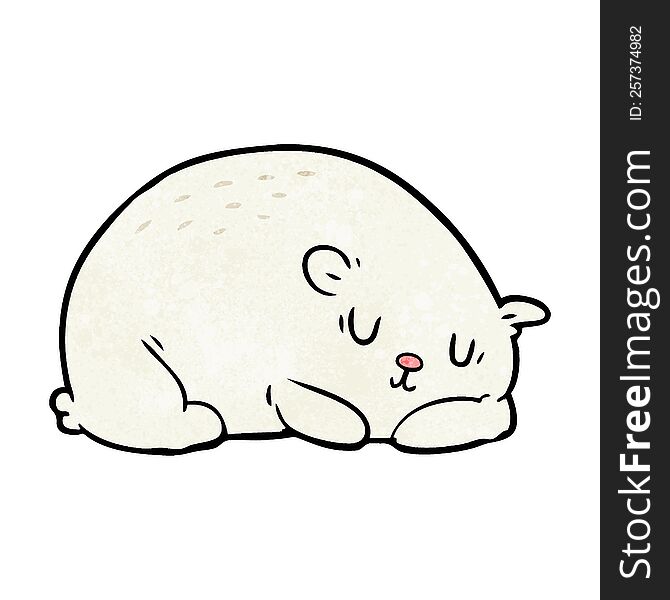 cartoon sleepy polar bear. cartoon sleepy polar bear