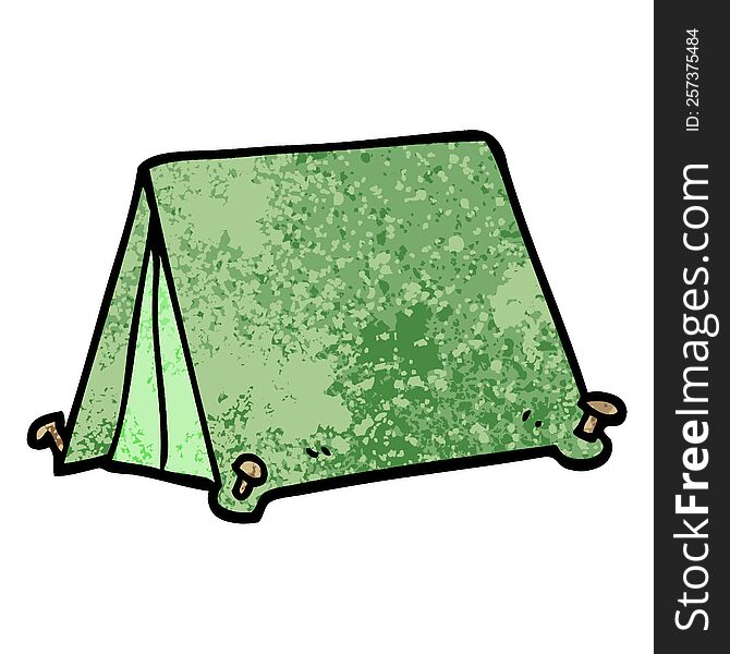 grunge textured illustration cartoon tent