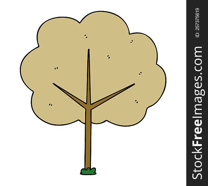 Quirky Hand Drawn Cartoon Tree