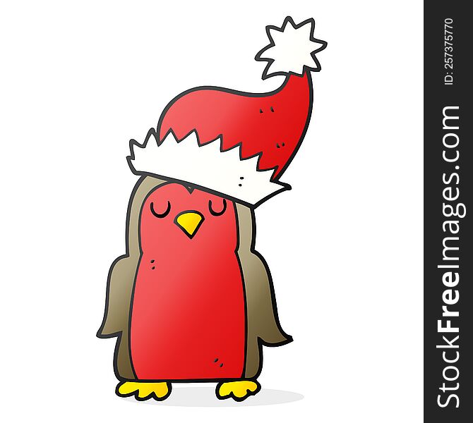 Cartoon Christmas Robin