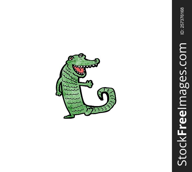 friendly crocodile cartoon character