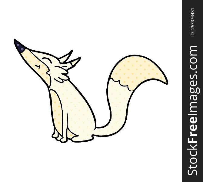 cartoon arctic fox. cartoon arctic fox
