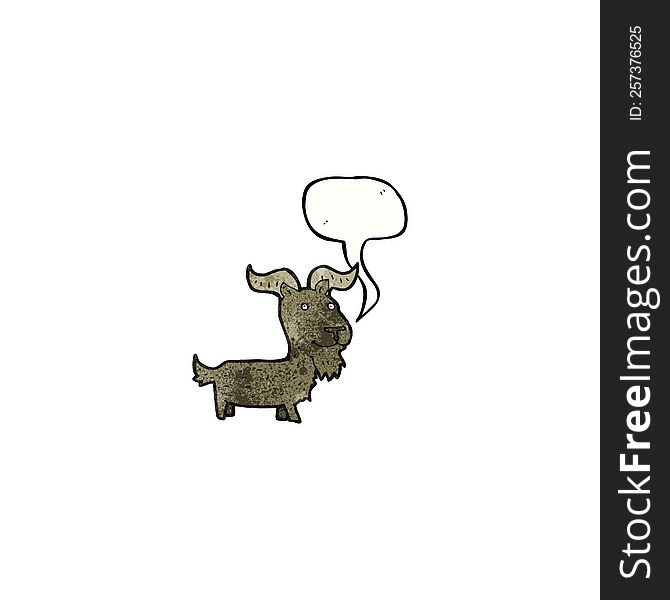 cartoon goat with speech bubble