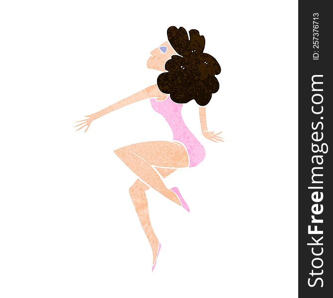 Cartoon Dancing Woman