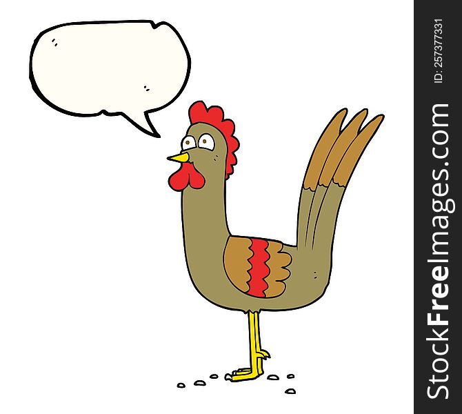 Speech Bubble Cartoon Chicken