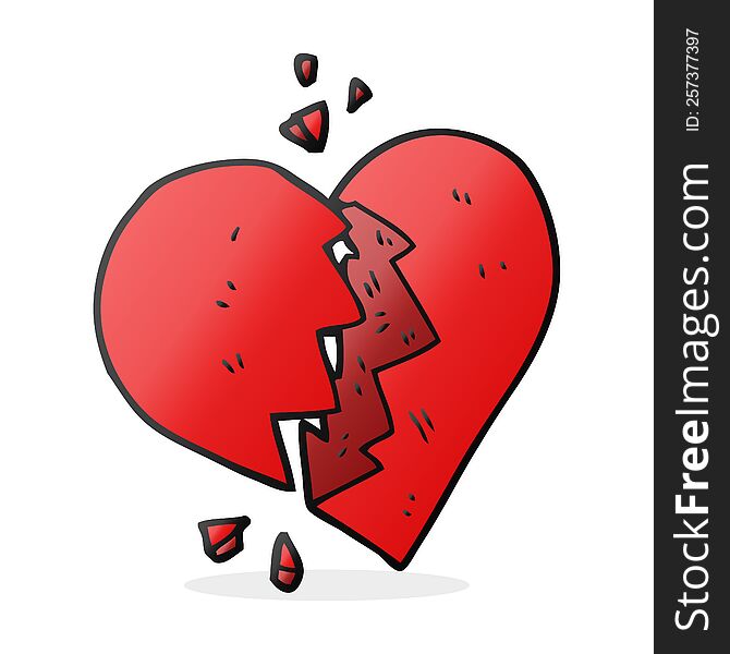 cartoon broken heart